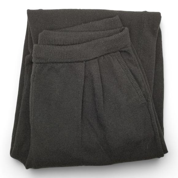 Don Sayres For Wellmore VINTAGE Black Wool Blend Knit Wide Leg Pants SAKS - 16 - Picture 4 of 6